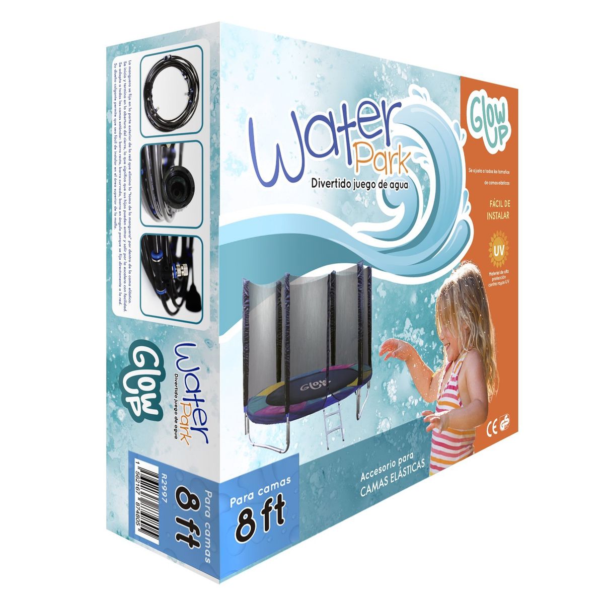 GLOWUP - Juego De Agua Para Cama Elástica Y Jardín Glowup 2,44 Mt.