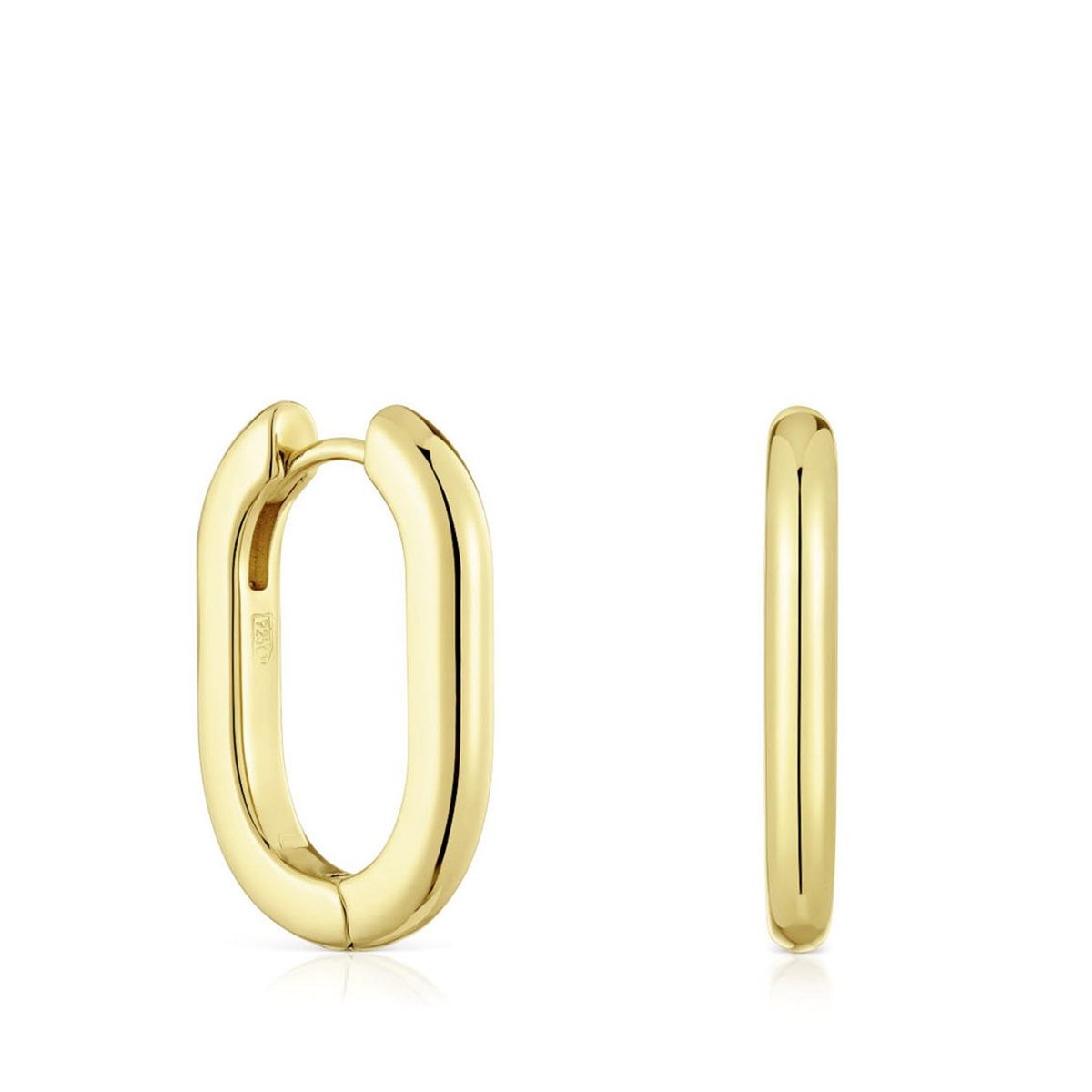 TOUS - Aro Oval Bañado En Oro Mujer Tous