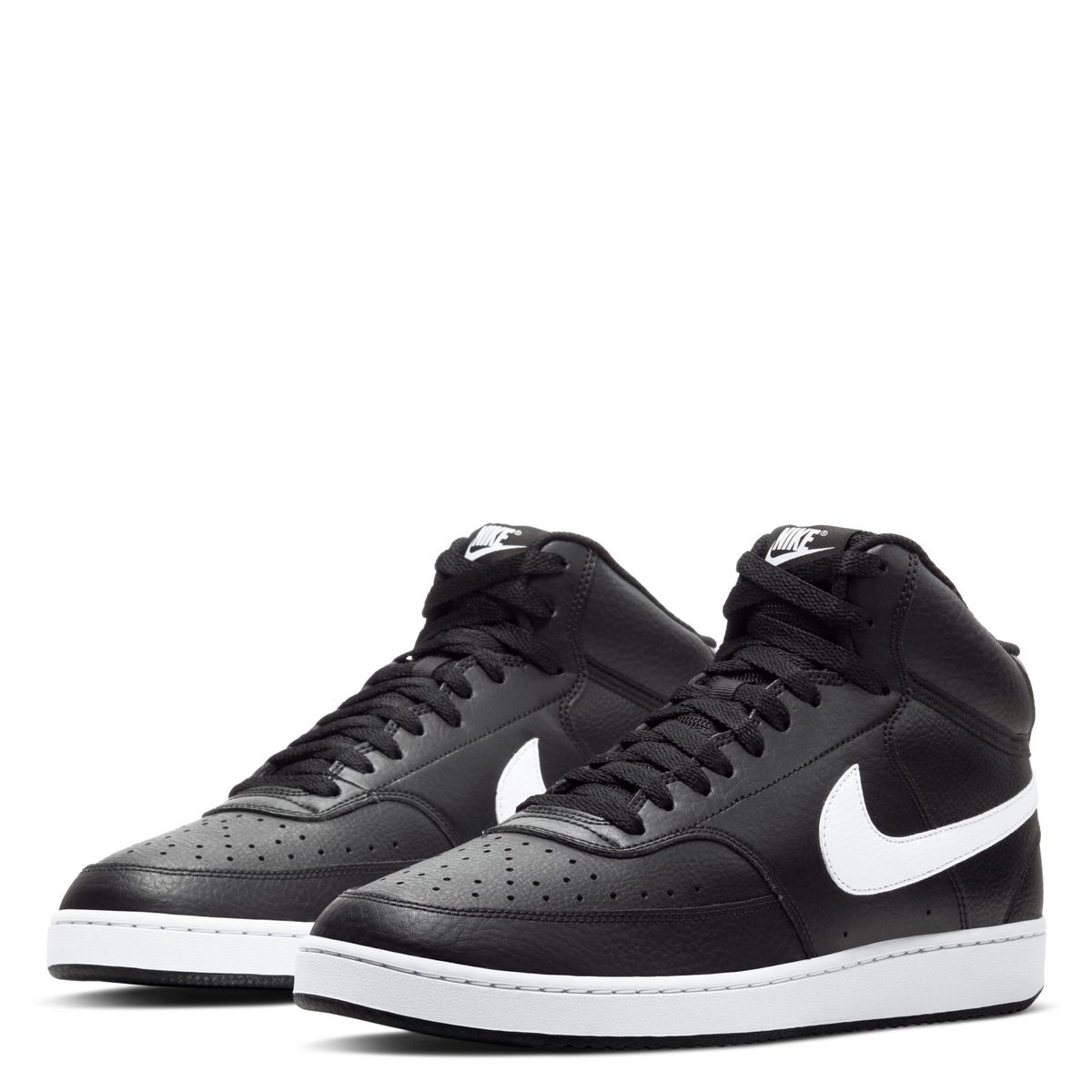 NIKE - Court Vision Mid Zapatilla Urbana Hombre Cuero Negro Nike