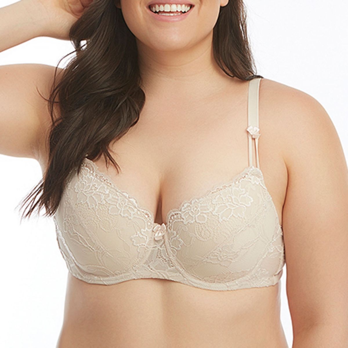 FLORES - Sostén Control Con Encaje Cobertura Completa Mujer Flores