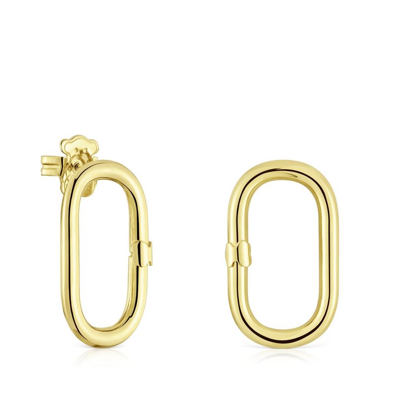 TOUS - Aro Hold Oval Bañado En Oro Mujer Tous