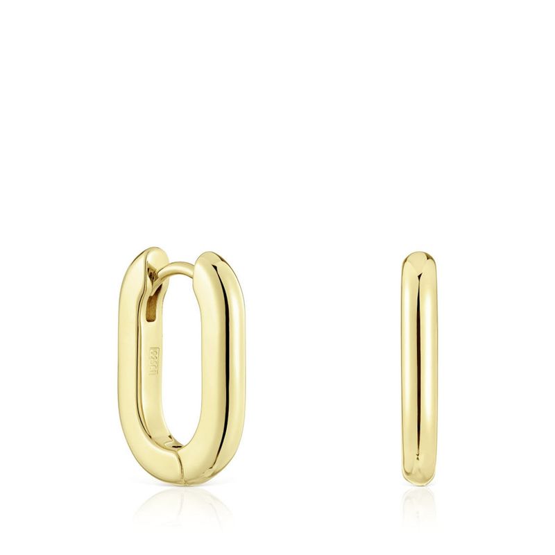 TOUS - Aro Oval Bañado En Oro Mujer Tous