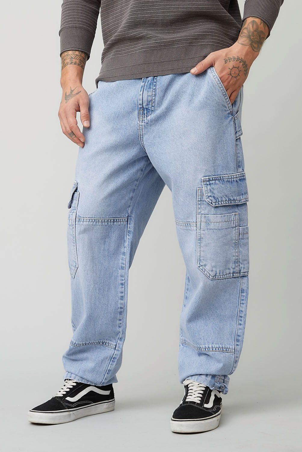 AMERICANINO - Jeans Cargo Americanino Multipocket Hombre Algodón