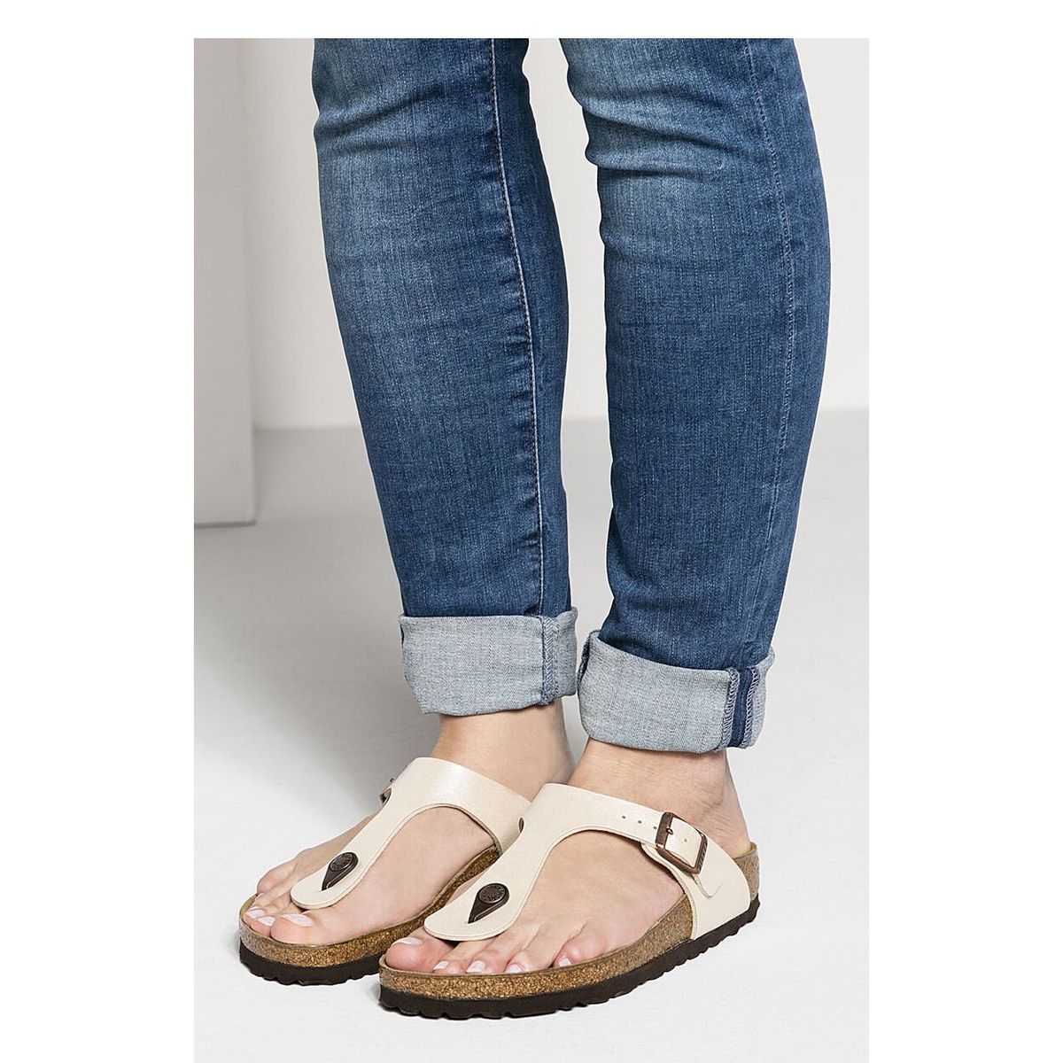 BIRKENSTOCK - Sandalia Mujer Gizeh Graceful Pearl White