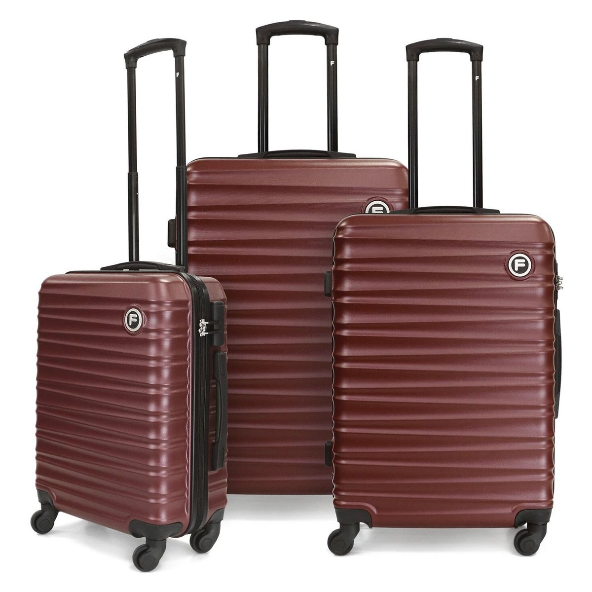 F LA MALETA DE CHILE - Set Maletas F New Orleans Burdeo L+M+S