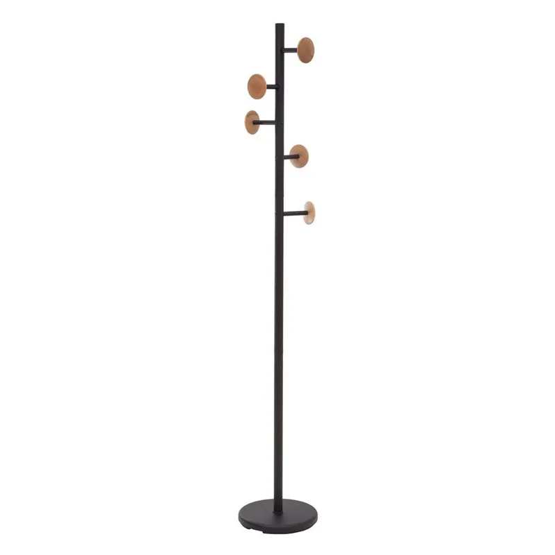SUR DISEÑO - Perchero de Pie Shiitake Negro Madera