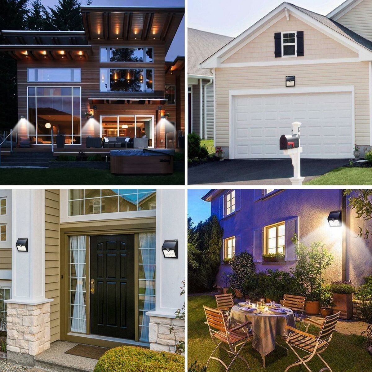 ASIAMERICA - Pack 10 Focos 20 Led Solar Sensor de Movimiento