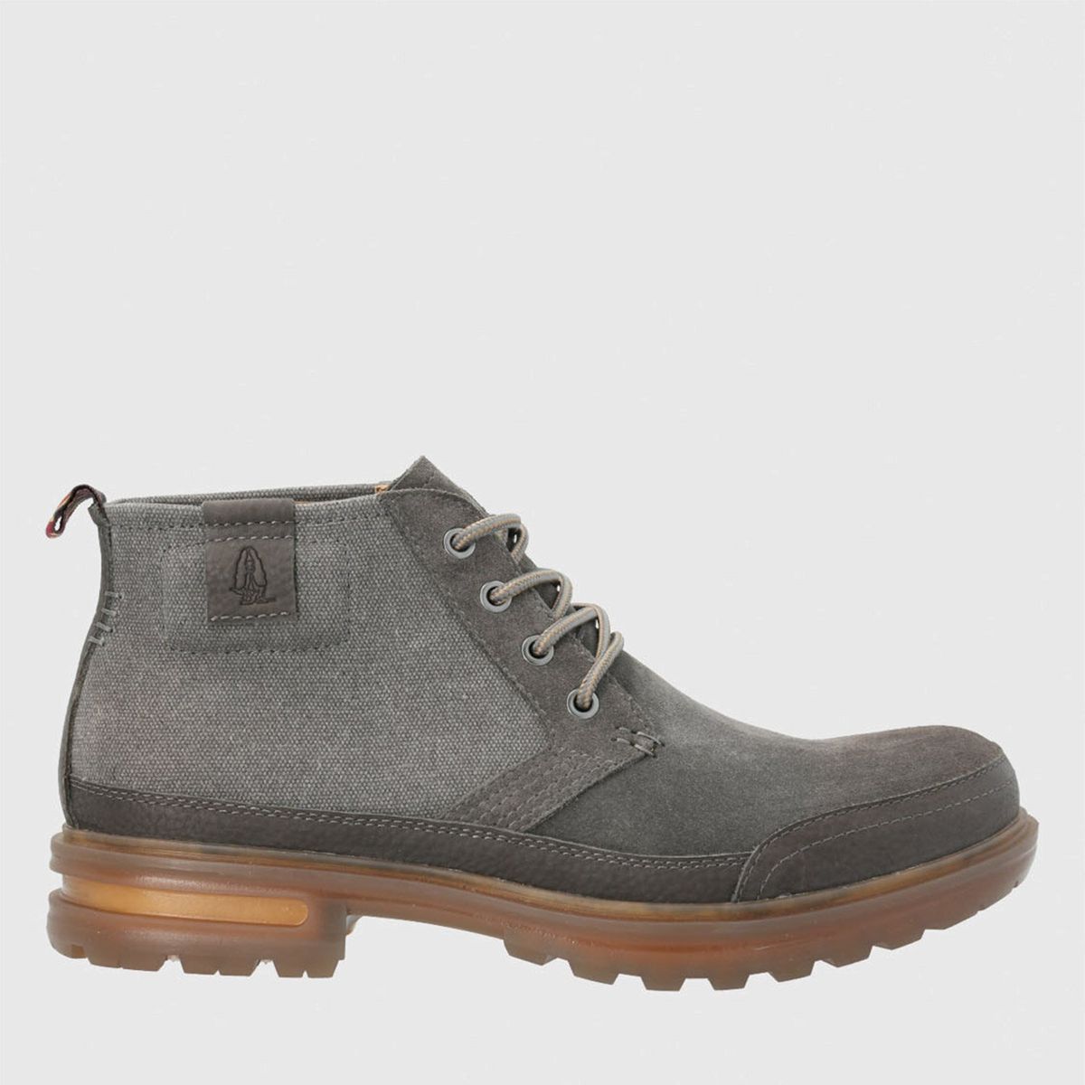 HUSH PUPPIES - Botín Hombre Cuero Gris Hush Puppies