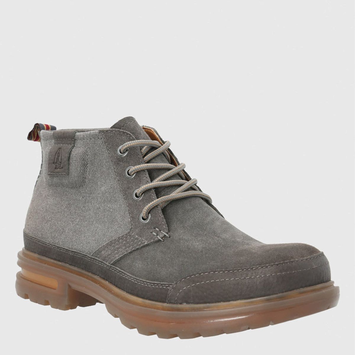 HUSH PUPPIES - Botín Hombre Cuero Gris Hush Puppies