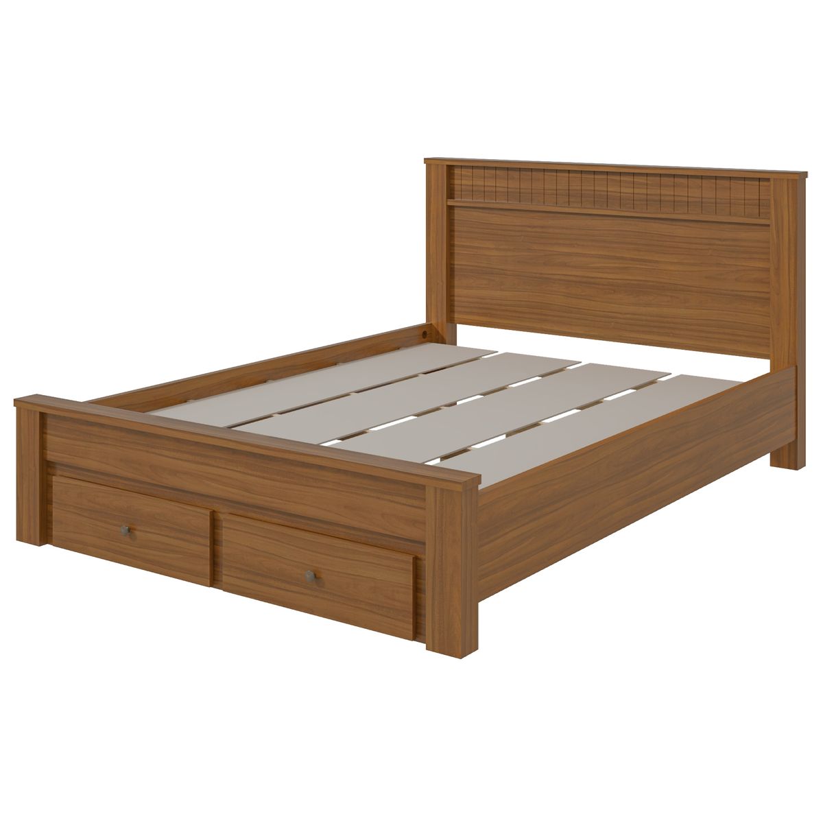 HOME MOBILI - Cama Apolo Rovere Natural King 187x216 Home Mobili