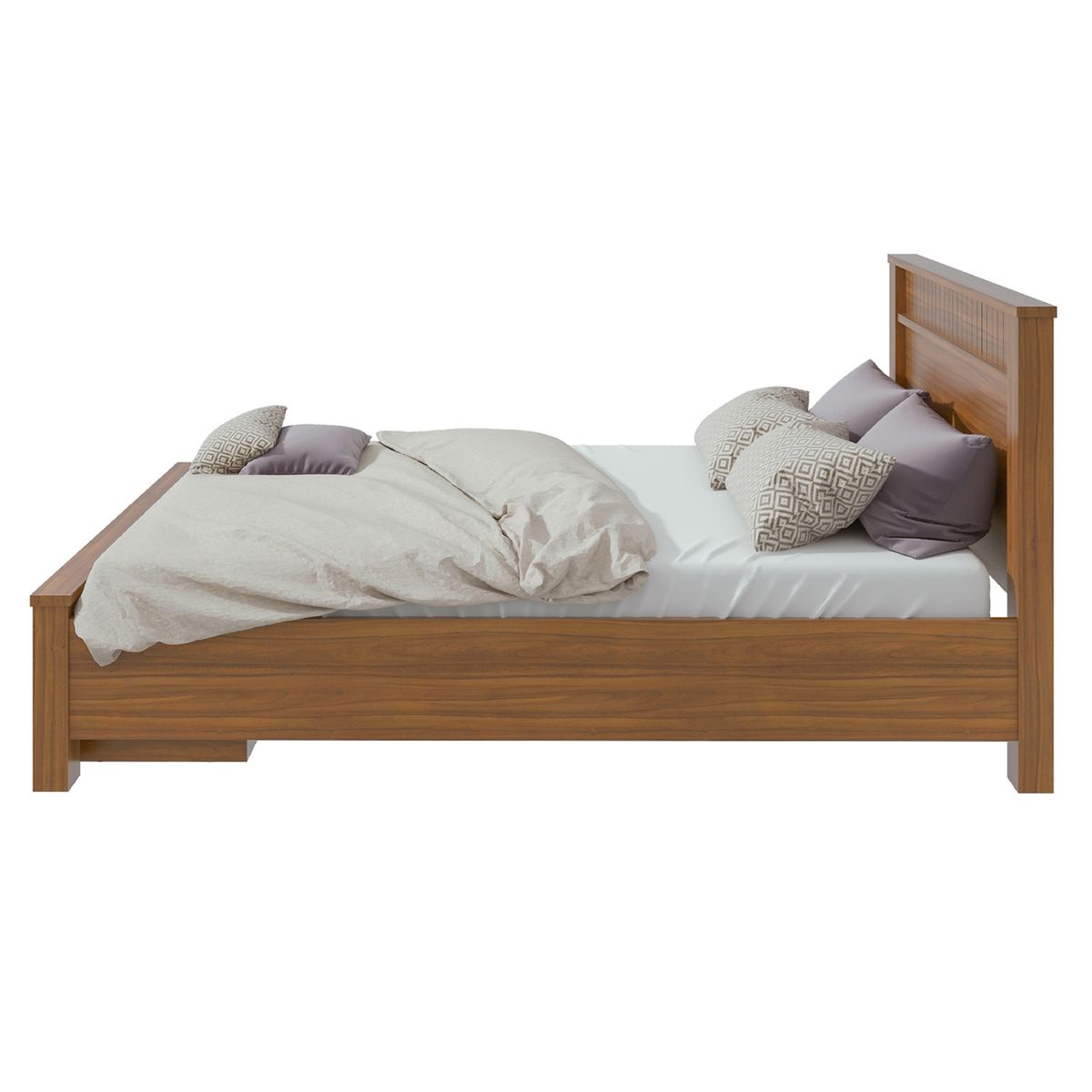 HOME MOBILI - Cama Apolo Rovere Natural King 187x216 Home Mobili