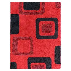 IDETEX - Alfombra Shaggy D1 133x180 Cm Rojo