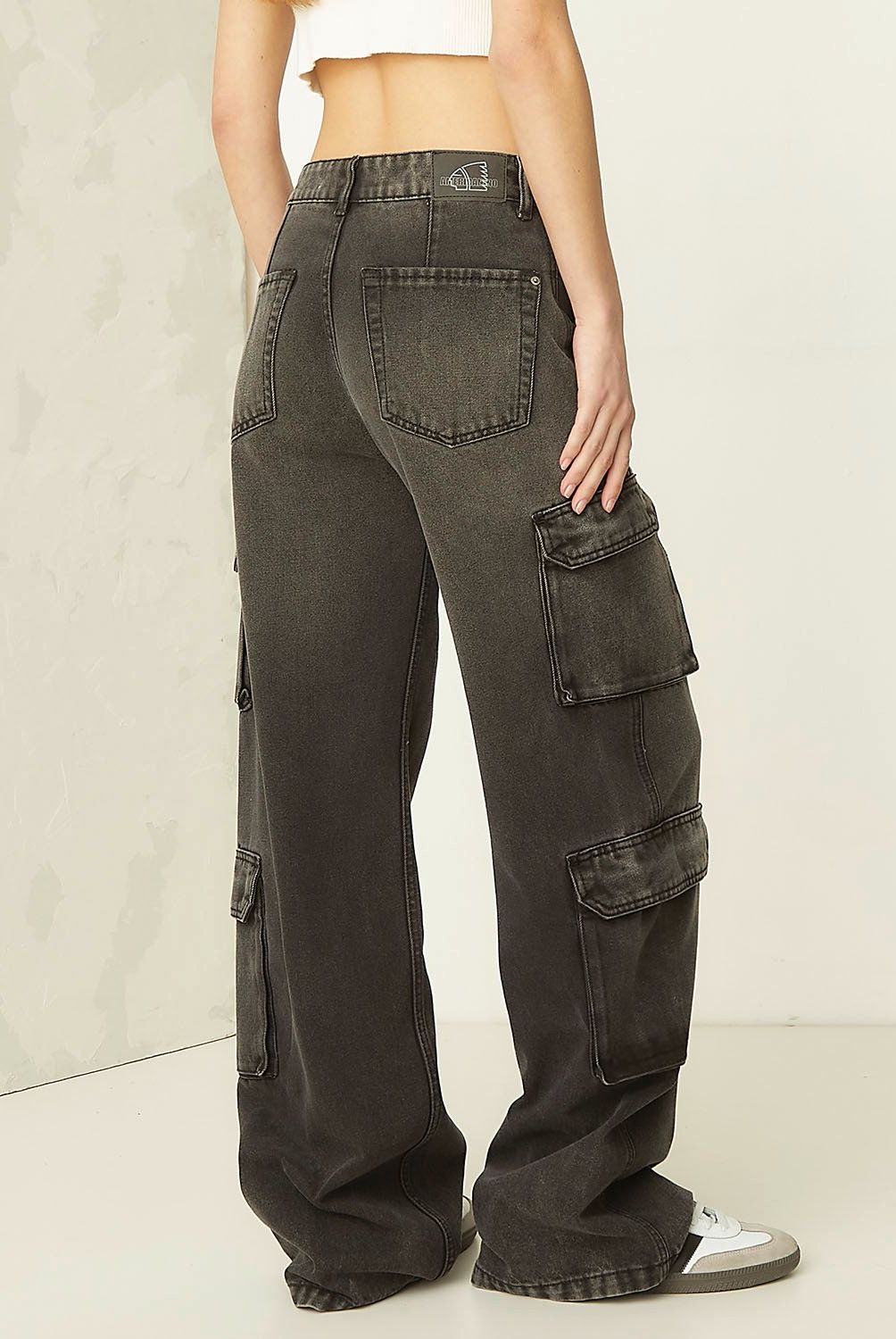 AMERICANINO - Jeans Cargo Tiro Alto Mujer Americanino