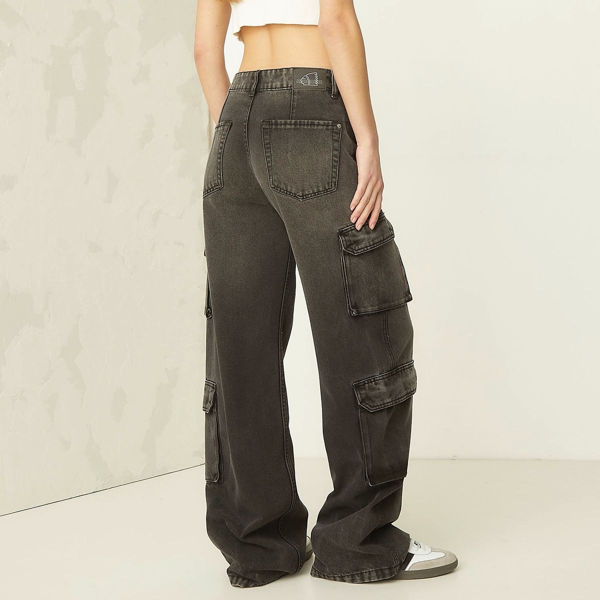 AMERICANINO - Jeans Cargo Tiro Alto Mujer Americanino