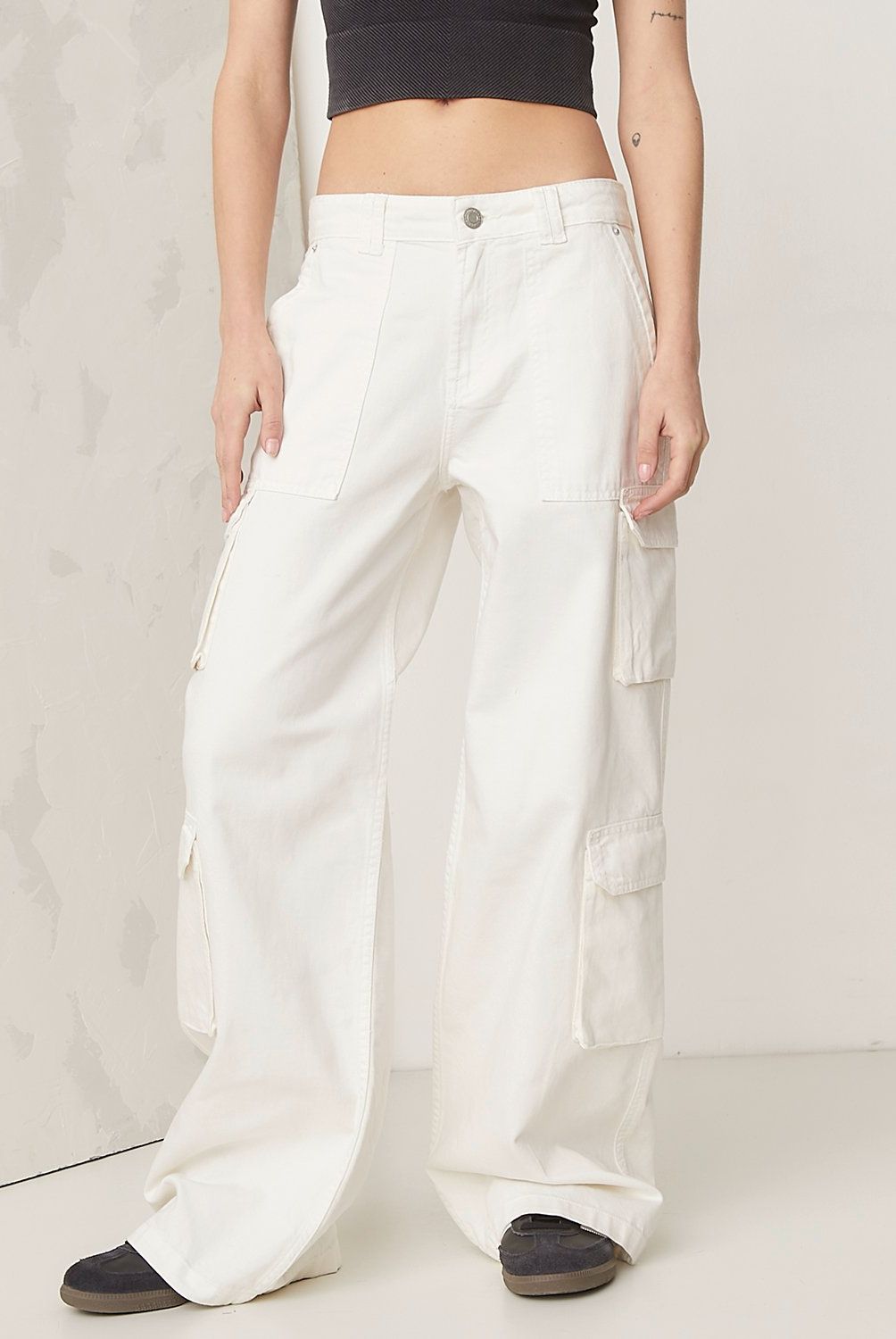 AMERICANINO - Jeans Cargo Tiro Medio Mujer Americanino