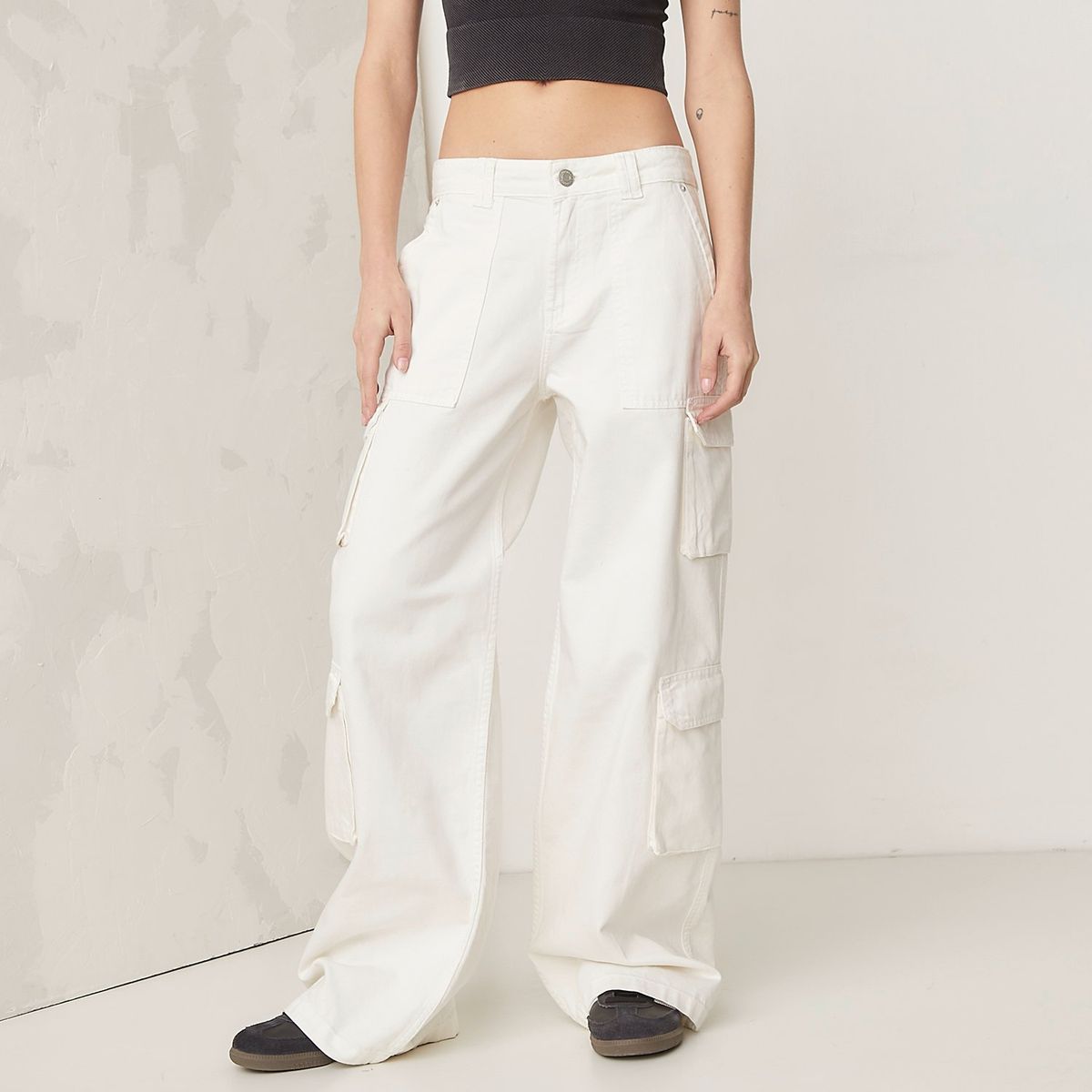 AMERICANINO - Jeans Cargo Tiro Medio Mujer Americanino