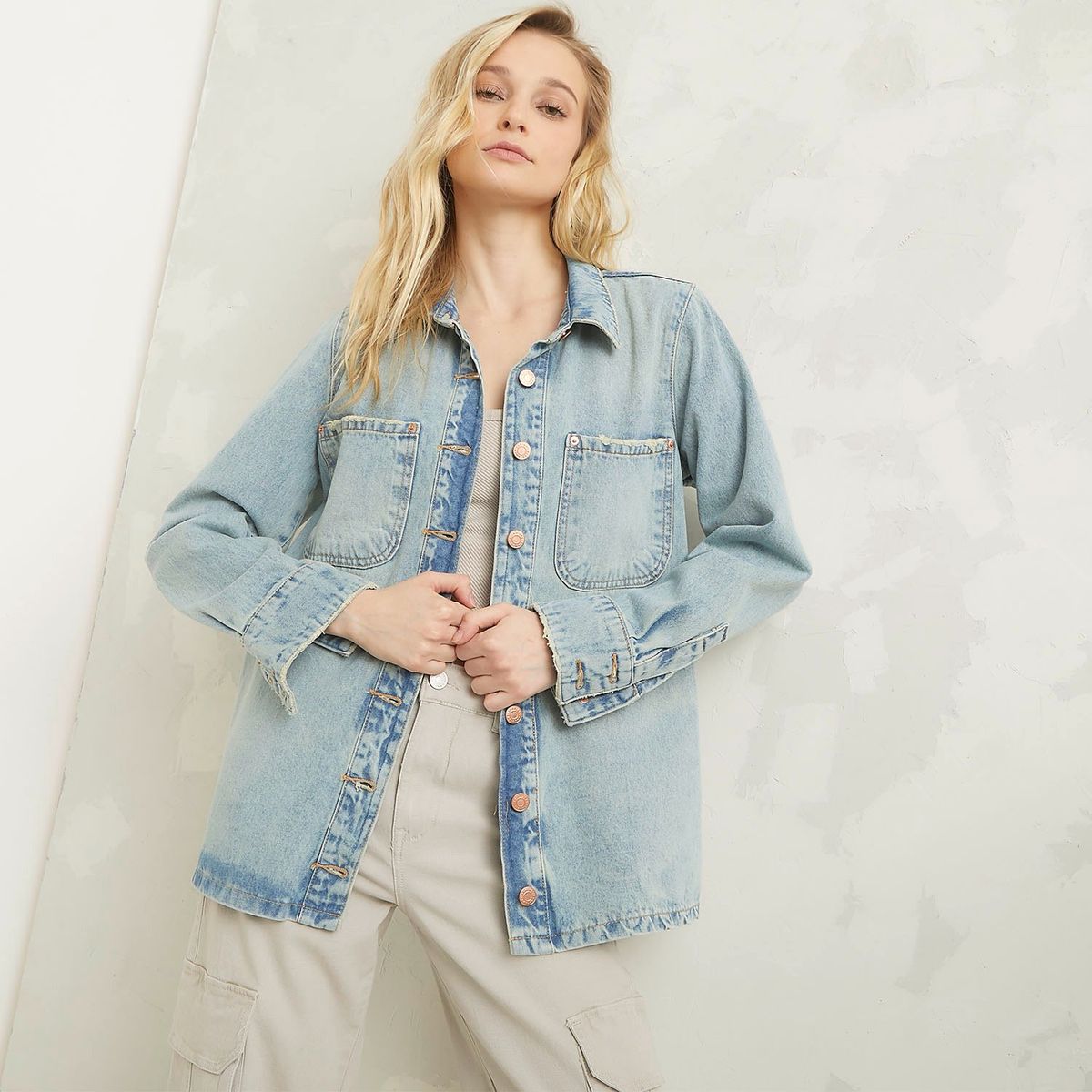 AMERICANINO - Chaqueta/Camisa Denim Oversize Mujer Americanino