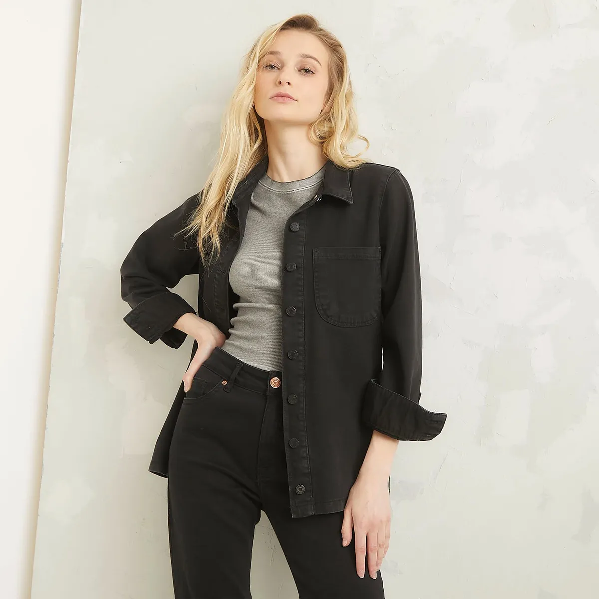 AMERICANINO - Chaqueta/Camisa Denim Oversize Mujer Americanino