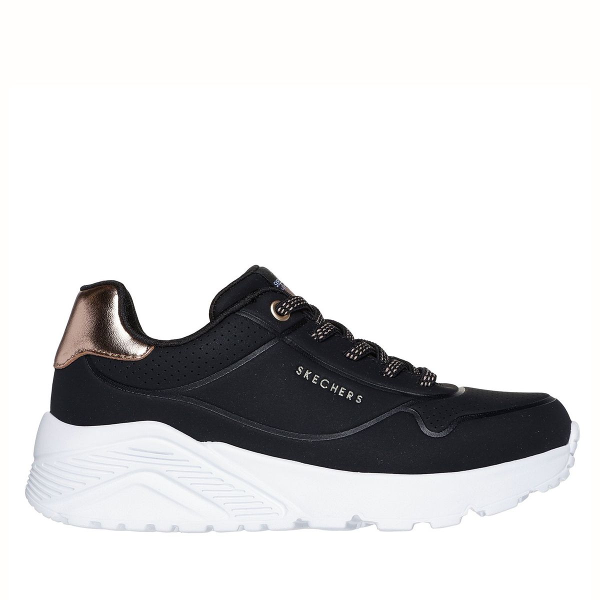 SKECHERS - Uno Lite Zapatilla Urbana Negra Para Niña Skechers