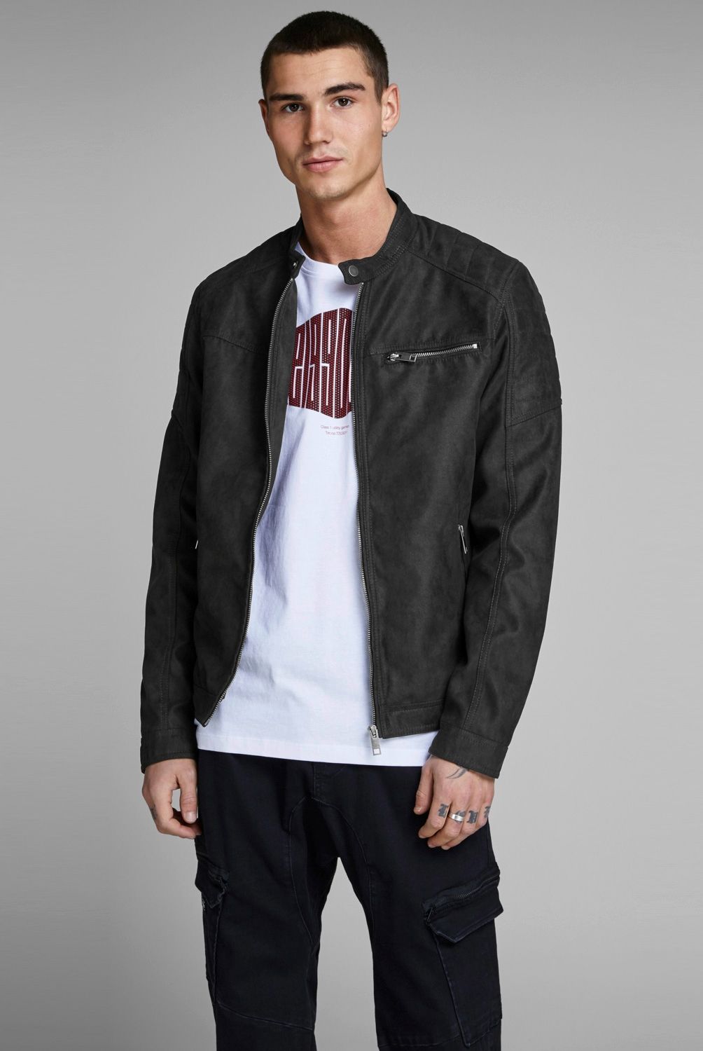 JACK&JONES - Chaqueta de Piel Imitación Hombre Jack&Jones