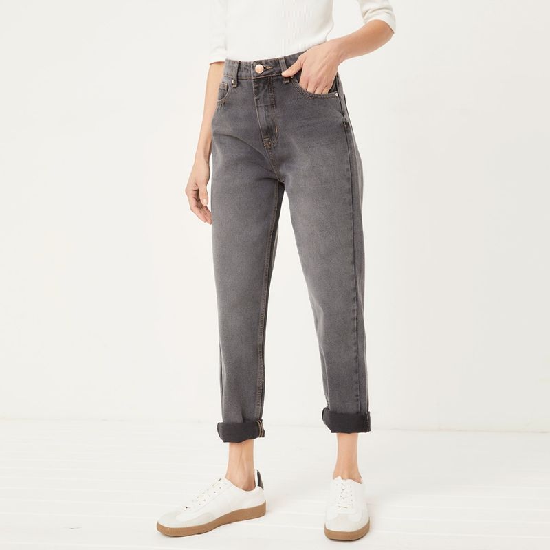 BASEMENT - Jeans Mom Tiro Alto Mujer Basement