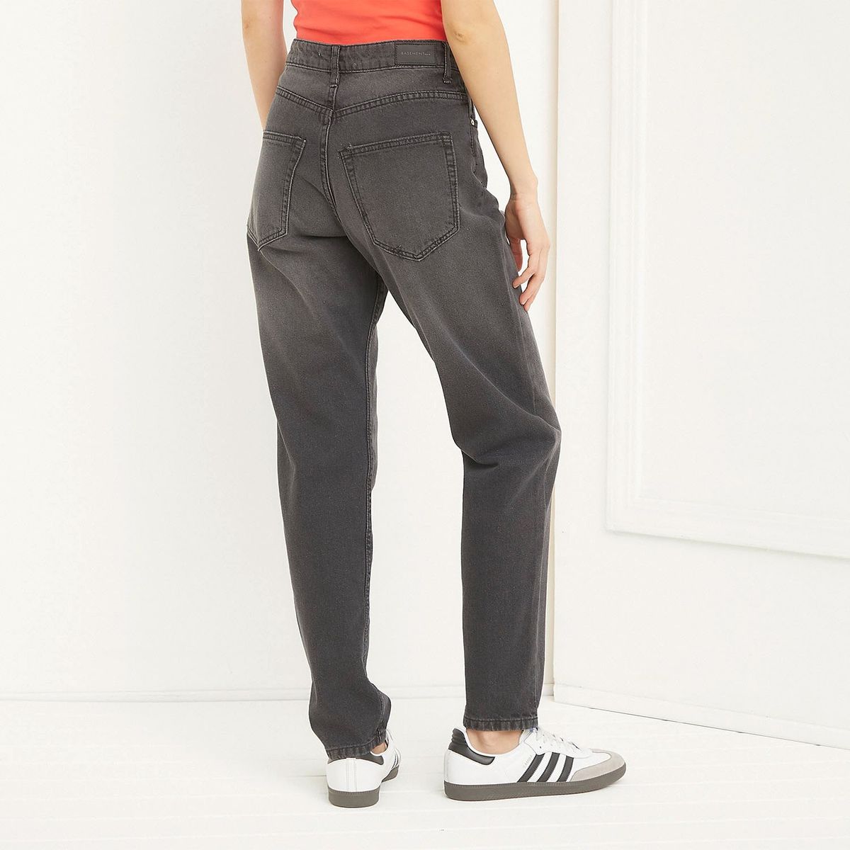 BASEMENT - Jeans Mom Medio Mujer Algodón