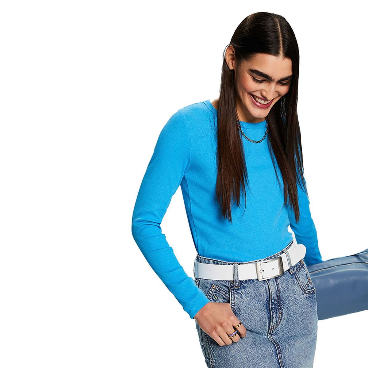 ESPRIT - Polera Manga Larga Algodón Mujer Esprit