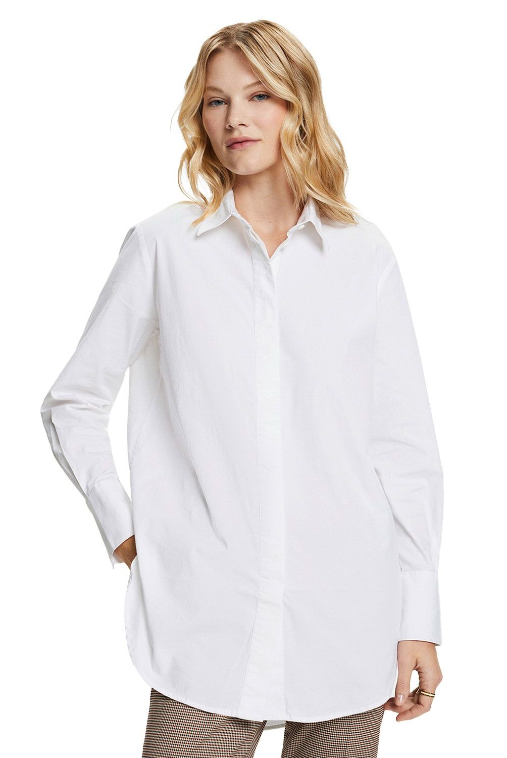 ESPRIT - Blusa Manga Larga Algodón Mujer Esprit
