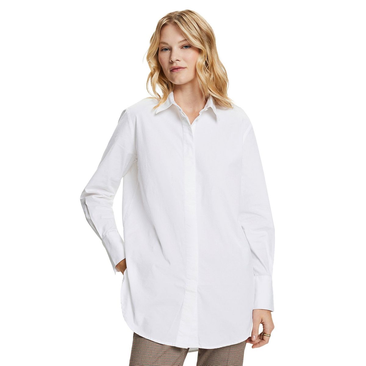 ESPRIT - Blusa Manga Larga Algodón Mujer Esprit