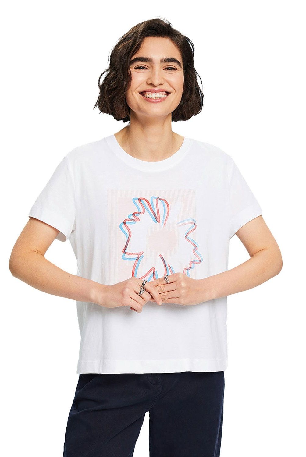 ESPRIT - Polera Manga Larga Algodón Mujer Esprit