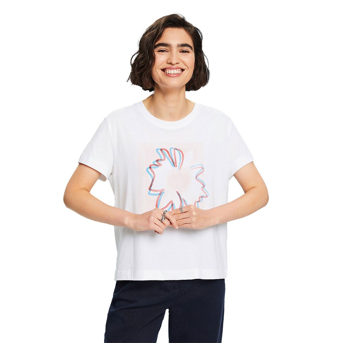 ESPRIT - Polera Manga Larga Algodón Mujer Esprit