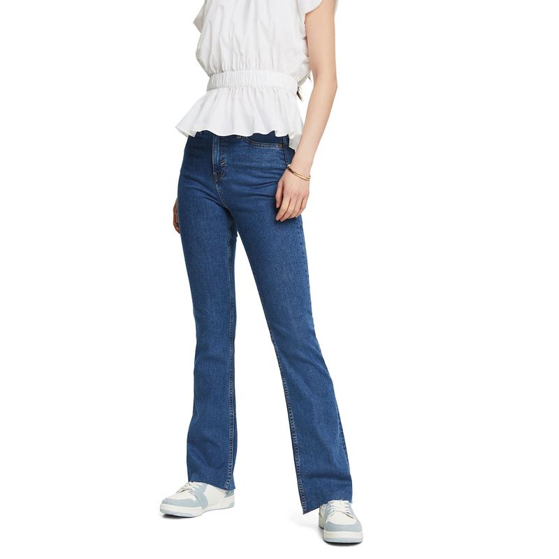ESPRIT - Jeans Straight Tiro Alto Mujer Esprit