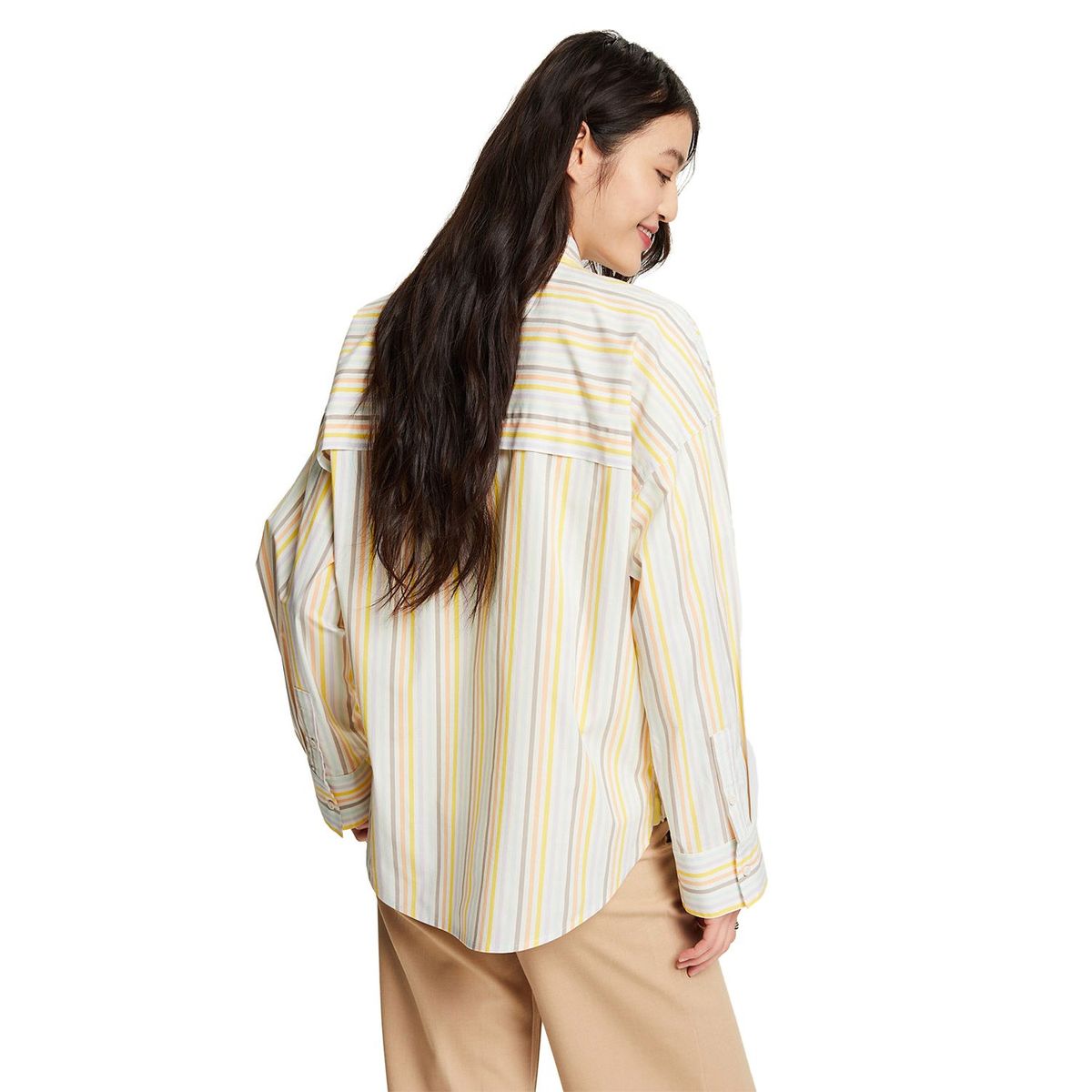 ESPRIT - Blusa Manga Larga Algodón Mujer Esprit