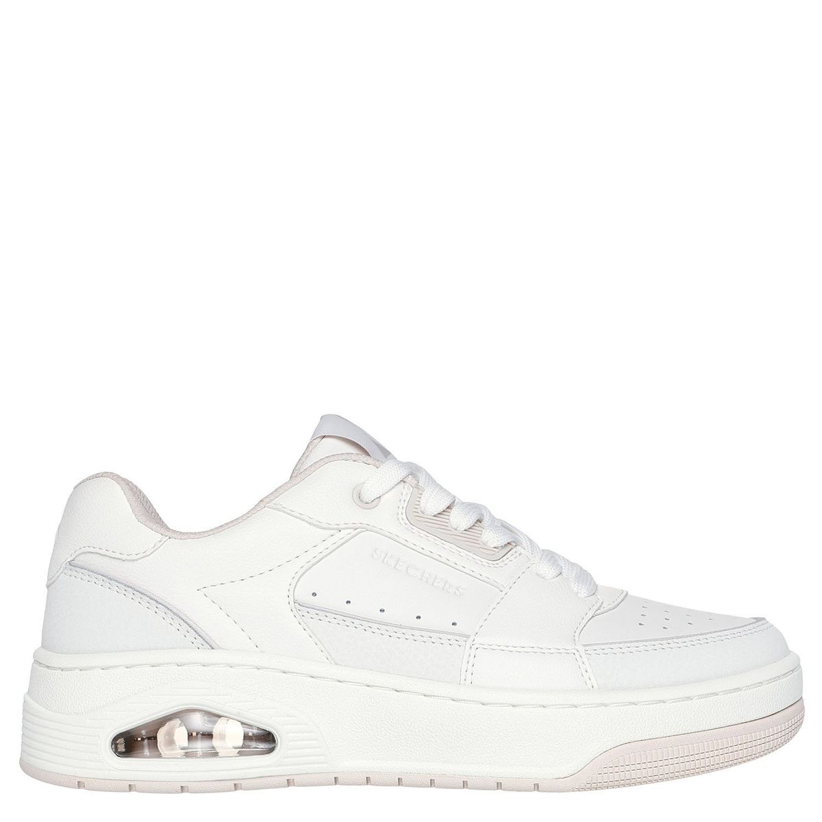 SKECHERS - Zapatilla Urbana Mujer Cuero Blanco Skechers