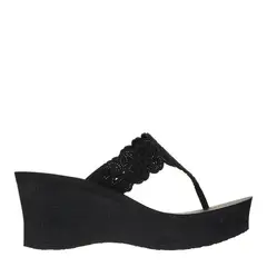 SKECHERS - Sandalia Mujer Negro