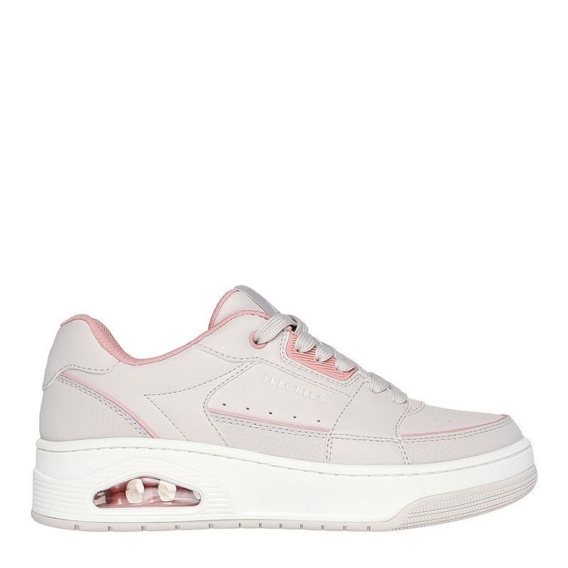SKECHERS - Zapatilla Urbana Mujer Cuero Gris Skechers
