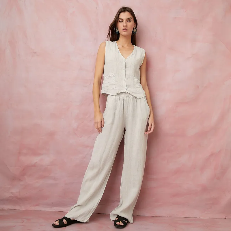BASEMENT - Vest Lino Italia Mujer Basement