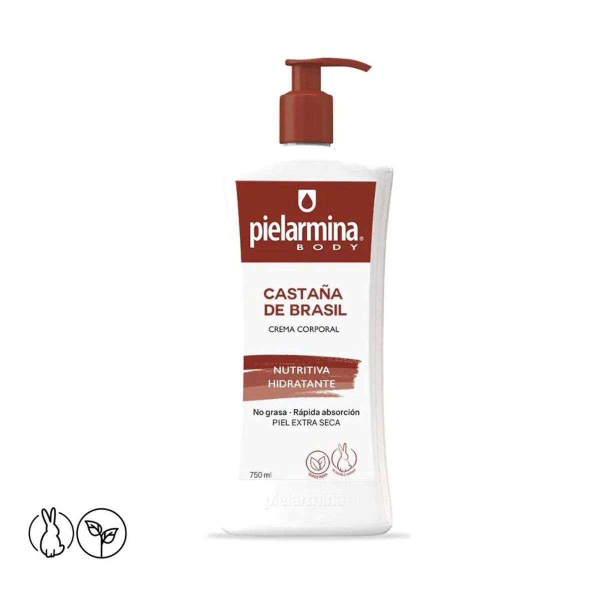 PIELARMINA - Crema Corporal Nutritiva Hidratante Castaña 750 Ml Pielarmina