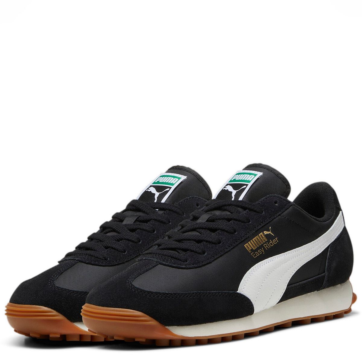 PUMA - Easy Rider Vintage Zapatilla Urbana Mujer Cuero Negro Puma