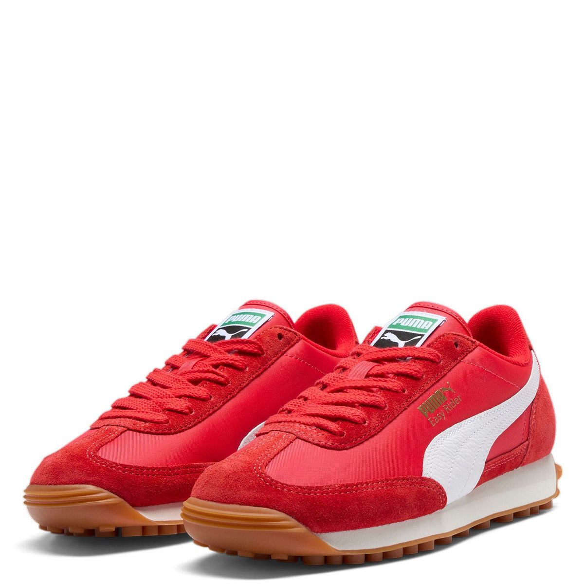 PUMA - Easy Rider Vintage Zapatilla Urbana Mujer Cuero Rojo Puma