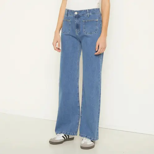 SYBILLA - Jeans Wide Leg Tiro Alto Mujer