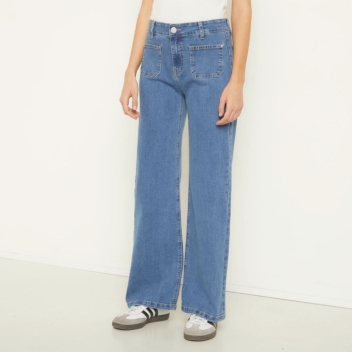 SYBILLA - Jeans Wide Leg Tiro Alto Mujer Sybilla