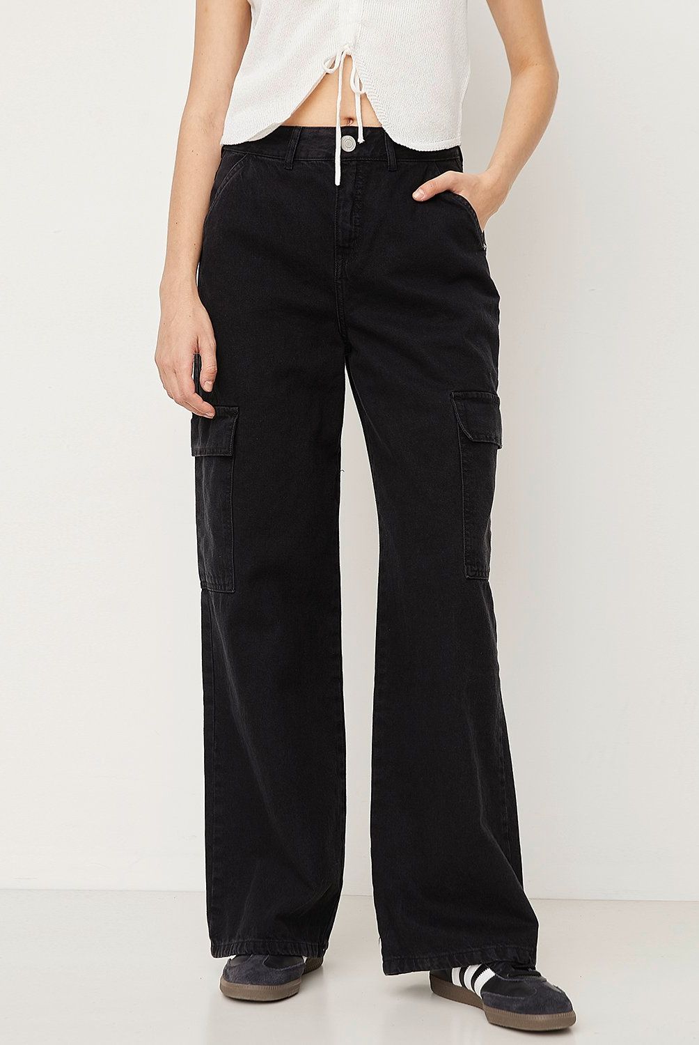 SYBILLA - Jeans Sybilla Cargo Tiro Medio Mujer Algodón