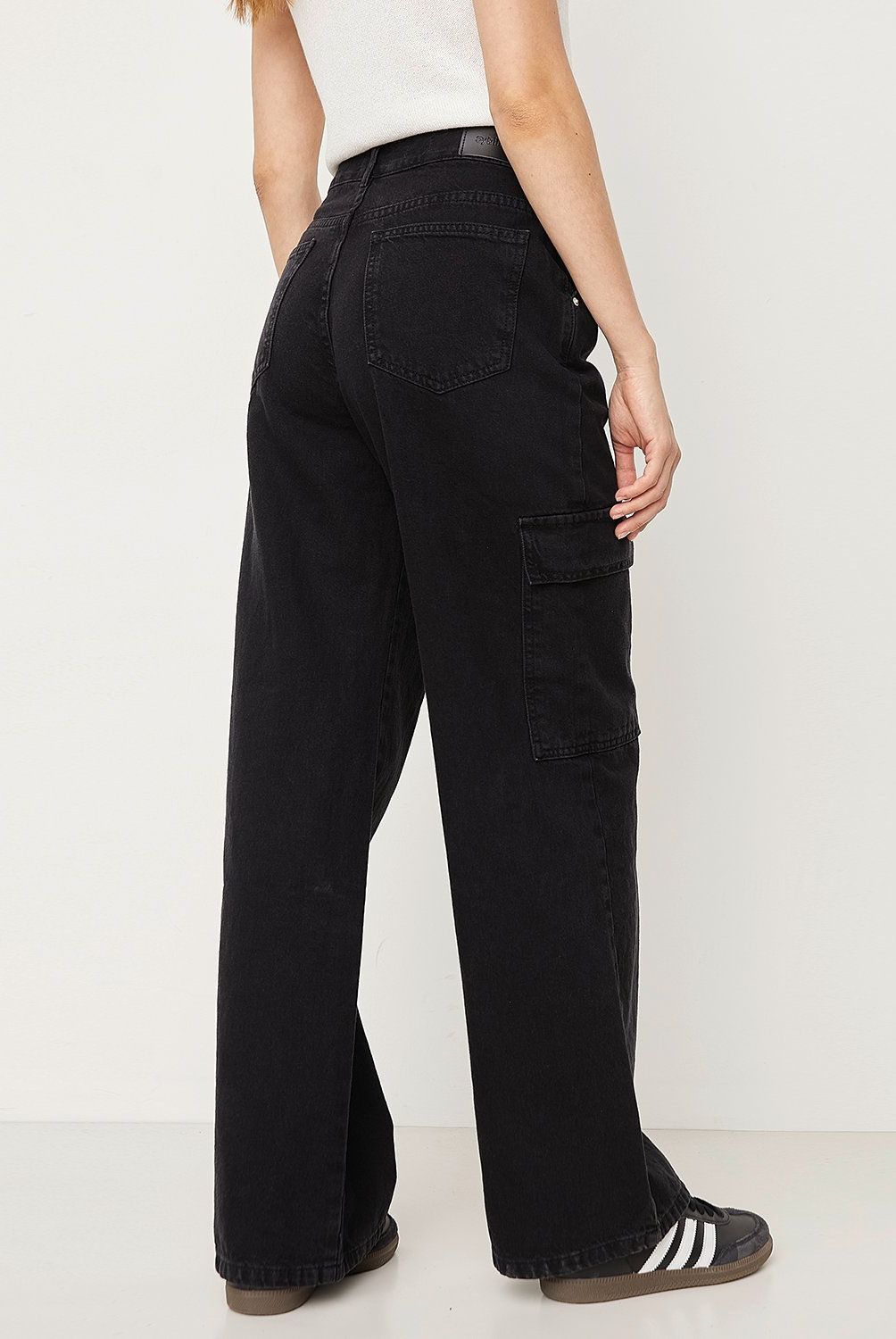 SYBILLA - Jeans Sybilla Cargo Tiro Medio Mujer Algodón