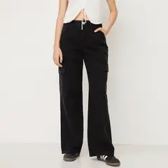 SYBILLA - Jeans Cargo Tiro Medio Mujer