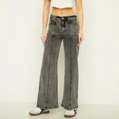 SYBILLA - Jeans Wide Leg Tiro Alto Mujer
