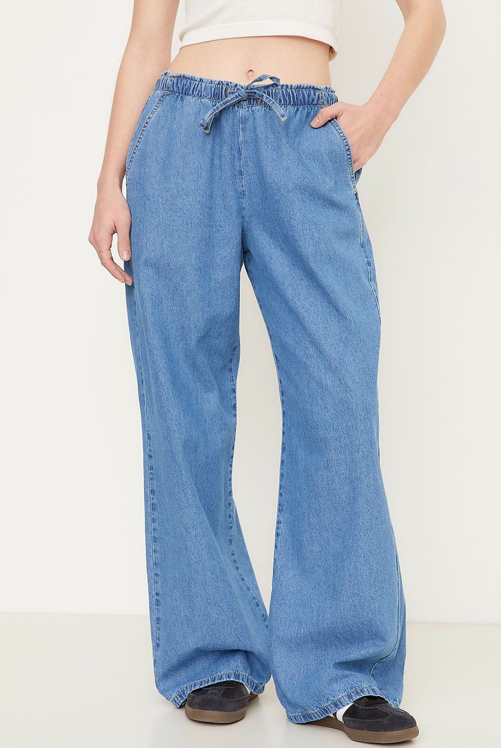 SYBILLA - Jeans Wide Leg Tiro Alto Mujer Sybilla Algodón