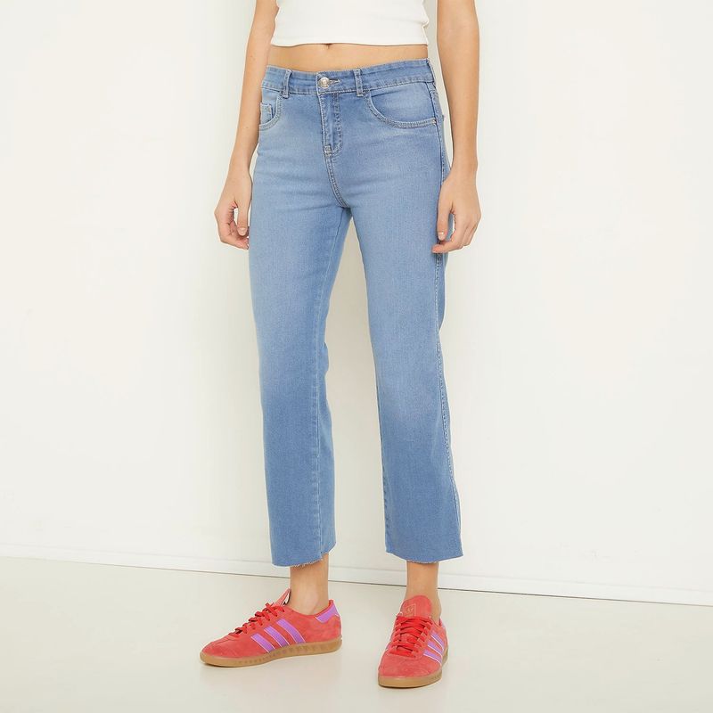 SYBILLA - Jeans Flare Tiro Alto Mujer Sybilla