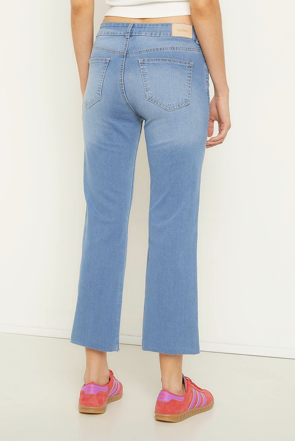 SYBILLA - Jeans Flare Tiro Alto Mujer Sybilla