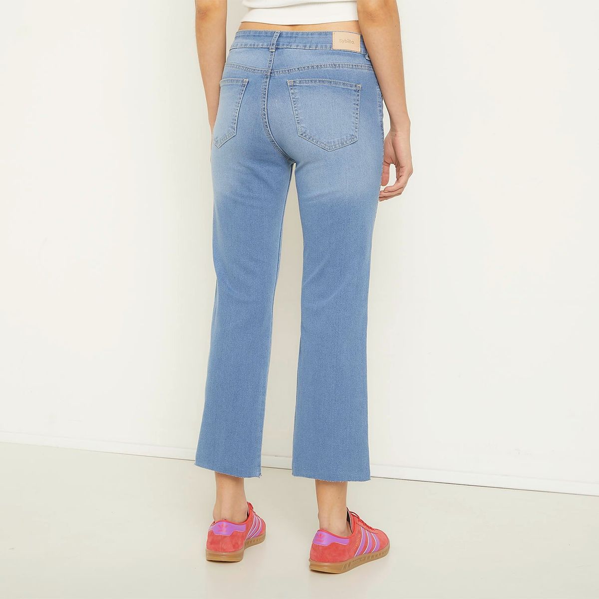 SYBILLA - Jeans Flare Tiro Alto Mujer Sybilla